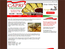 Tablet Screenshot of capripizzeriaonline.com